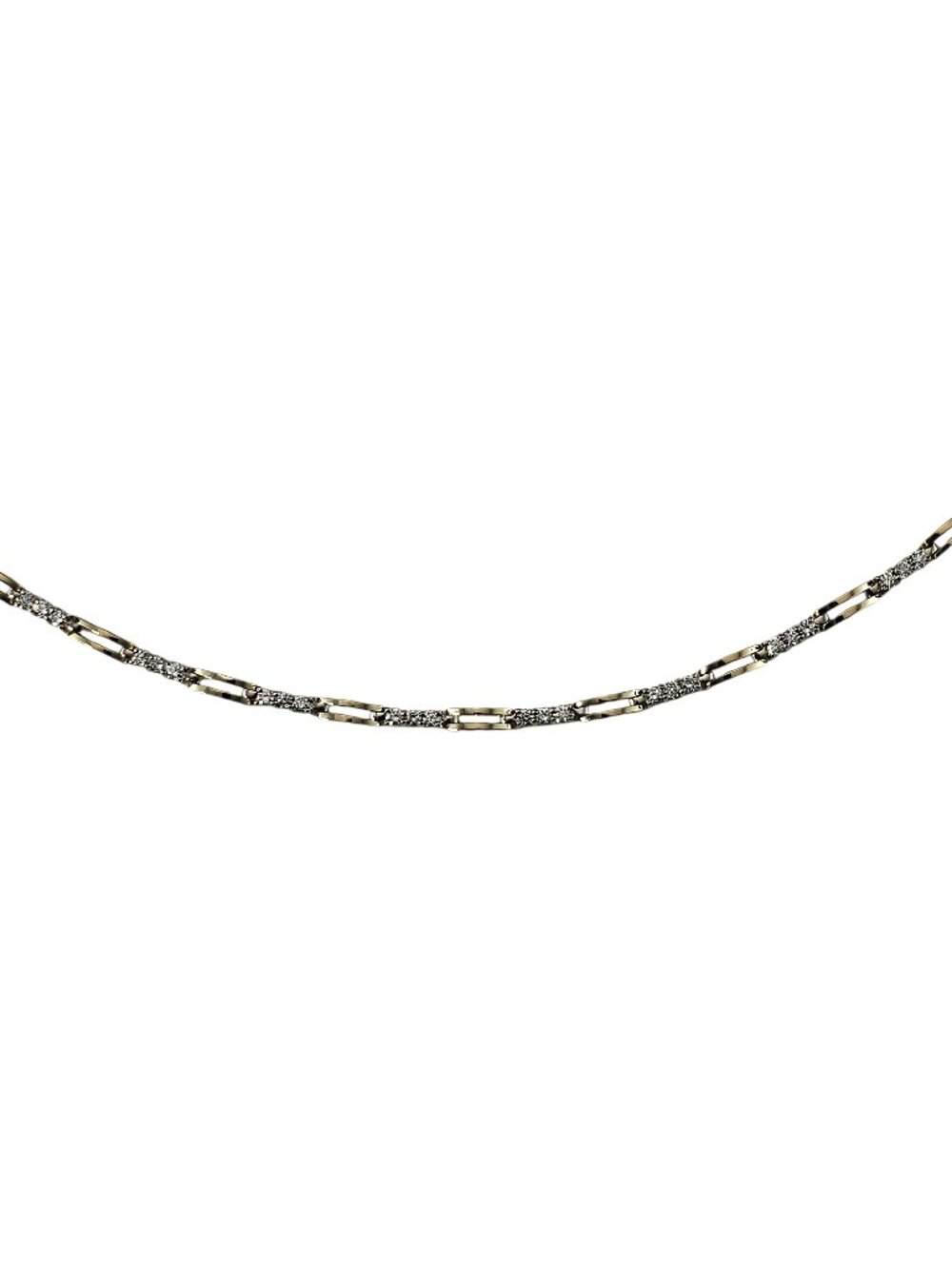 14K Yellow and White Gold Diamond Link Bracelet #24466